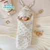 Universal All-Season Newborn Swaddle Blanket with Rabbit Ears – Large, Anti-Startle Baby Wrap