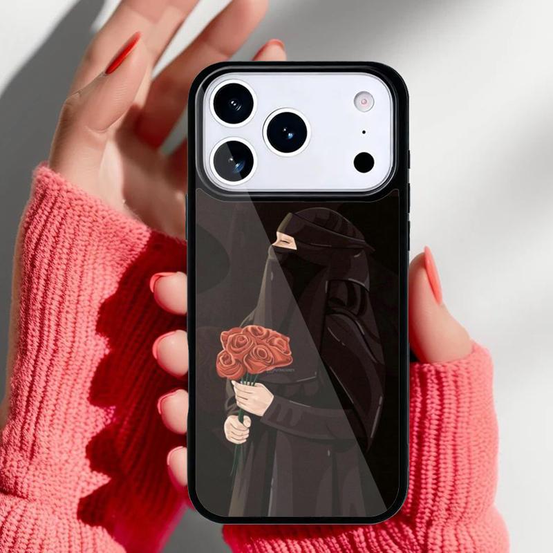 Muslim Islamic Arabic Hijab Girl Phone Case for iPhone 17 Air 16e 15 14 13 Pro Max Back Cover for 12 11 Pro Coque