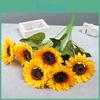 Artificial Sunflower Wedding Decoration With Silk Flowers For Home Living Room And Photography Prop