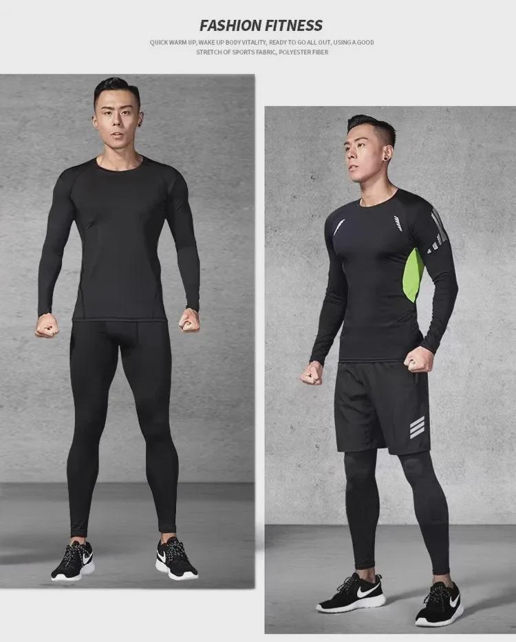 Men's Winter Thermal Velvet Underwear Suit - Thick, Cold-Proof, for Running and Sports.