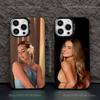 Funda de Teléfono de la cantante A-Addison R-Rae Para iPhone 16,15,14,13,12,11,Pro,XS,Max,Plus,Mini,SE Negra Caramelo Mate Cubierta a Prueba de Golpes