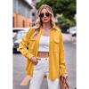 Women S Long Sleeve Solid Color Button Up Shirt With Pockets Casual