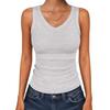 1-3 Stück Damen Geripptes Träger-Cami-Top, Eng anliegende Ärmellose Weste, Sommer-Trainings-Tanktop für Sport & Tägliche Kleidung