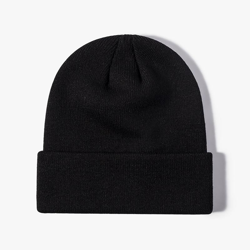 Hat Women's Wool Versatile Hexagonal Light Board No Edge Curling Cold Hat Autumn and Winter Outdoor Warm Thickened Men's Knitted Hat