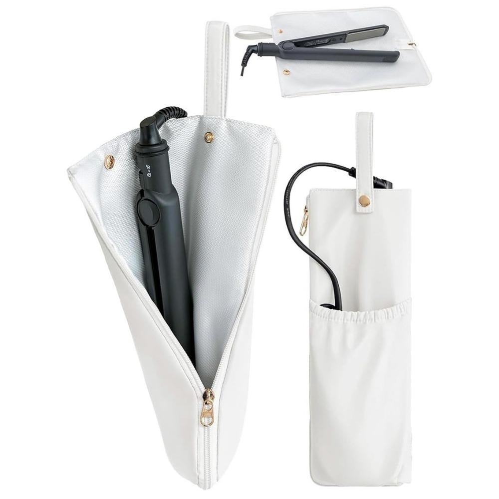 Anti-scalding Curling Iron Bag Curling Iron Protective Cover Hairdressing Tool Storage белый