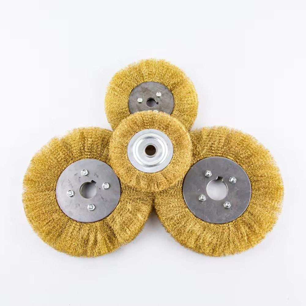 1Pcs Metal Polishing Abrasive Tool Pure Brass Brush  For Metal Derust Wood Deburring