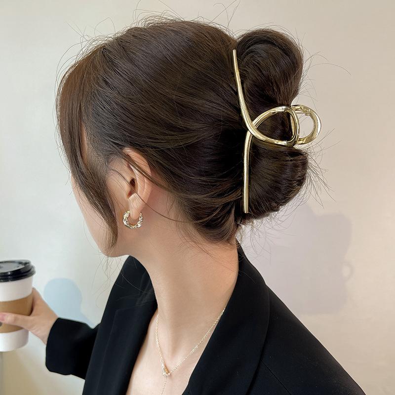 

14cm Metal Shark Claw Clamp Geometric Hair Clip Hairpins Barrettes Headdress Large Hairgrip Clip Fashion Korean Hair Accessories