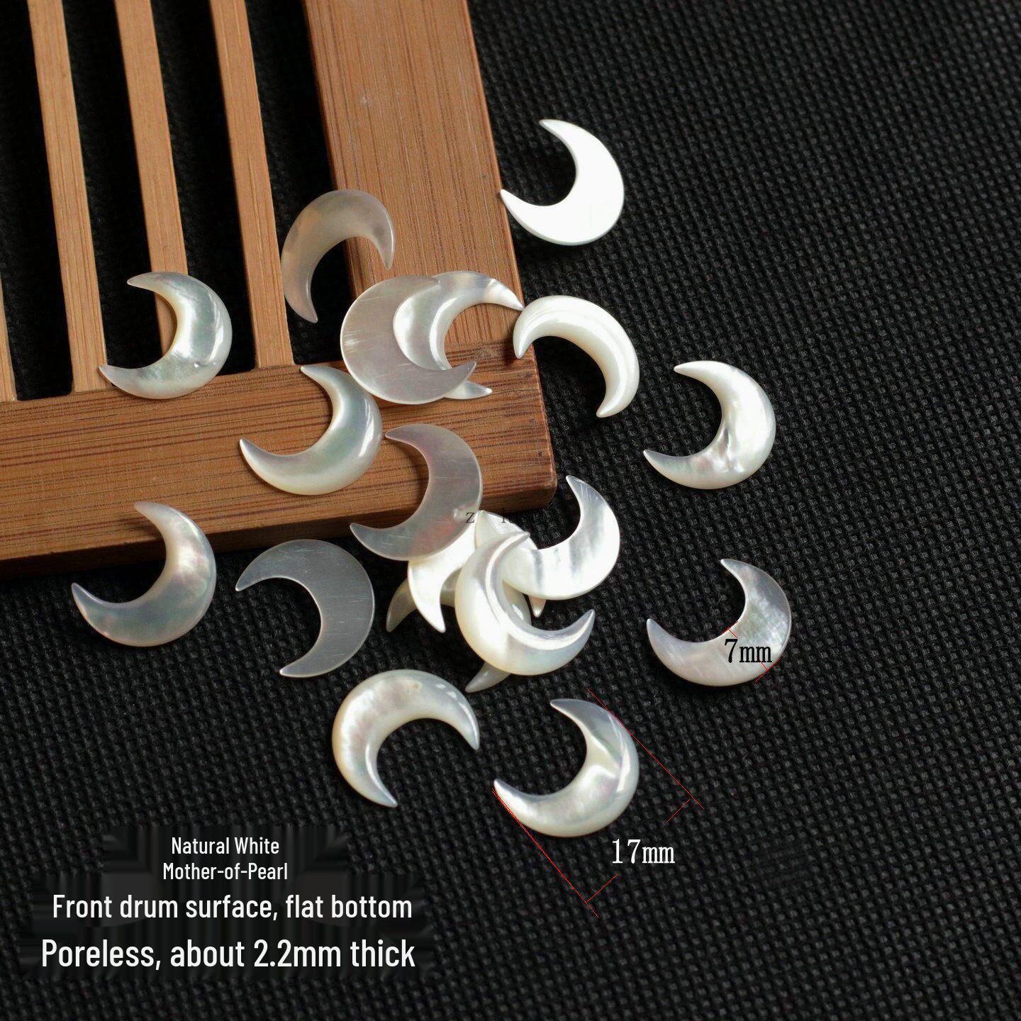Natural 17mm Mother-of-Pearl Crescent Earrings & Hairpin Jewelry Accessories