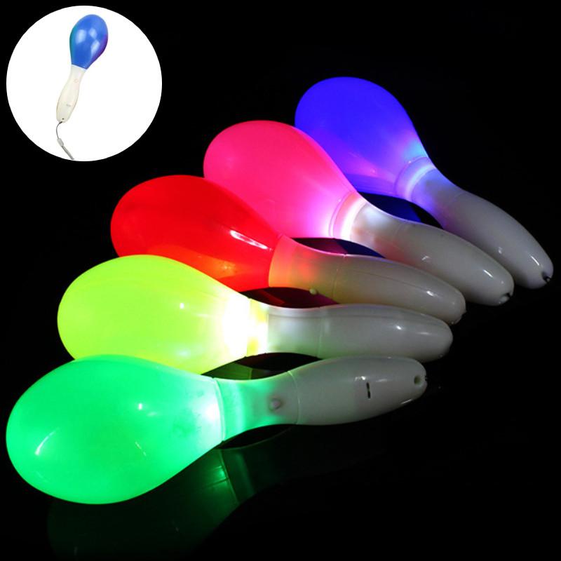 Light Maracas Led Up Neon Sensory Toy Plastic Flashing Concert Props Atmosphere