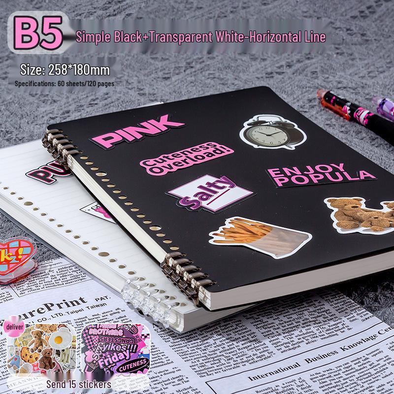 Ergonomic, High-value Loose-leaf Notebook with Detachable Binder; Suitable for High School and Junior High Students.