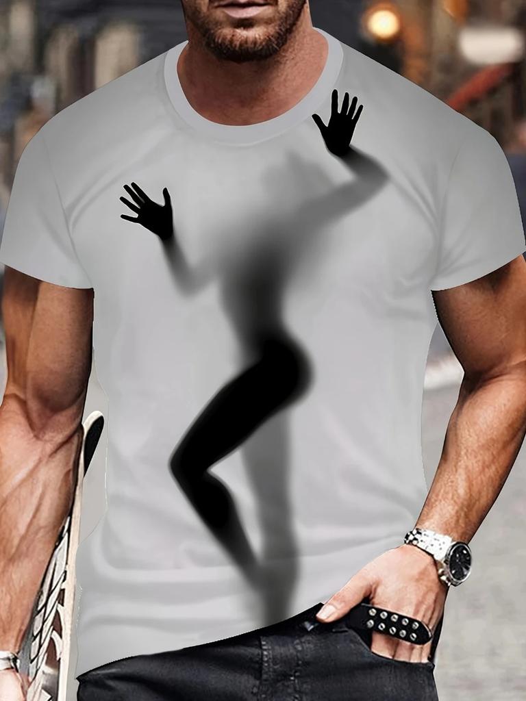 Summer Fun Men's T Shirt 3D Graphic Abstract Stylish Classic O-Neck Short Sleeve Top Daily Comfortable Men Clothing