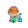 Colorful Clear Glass Puppy Figurine, Dog Ornament With Gradient Effect