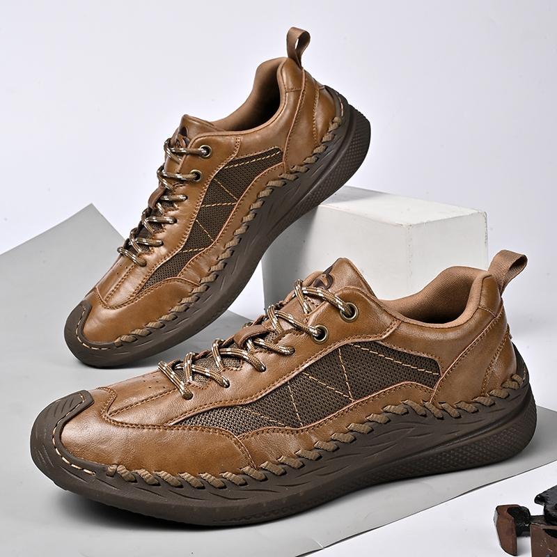 

Men s Casual Leather Shoes Handmade Men s Shoes Breathable Men s Sneakers 46 хаки