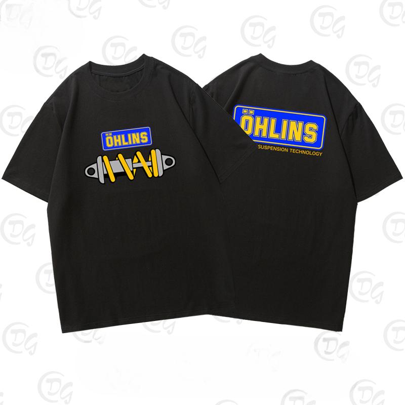 2025 Sweden OHLINS Motorcycle Shock Absorber Modified Short-sleeved T-shirt Male and Female Cyclists Riding Clothes