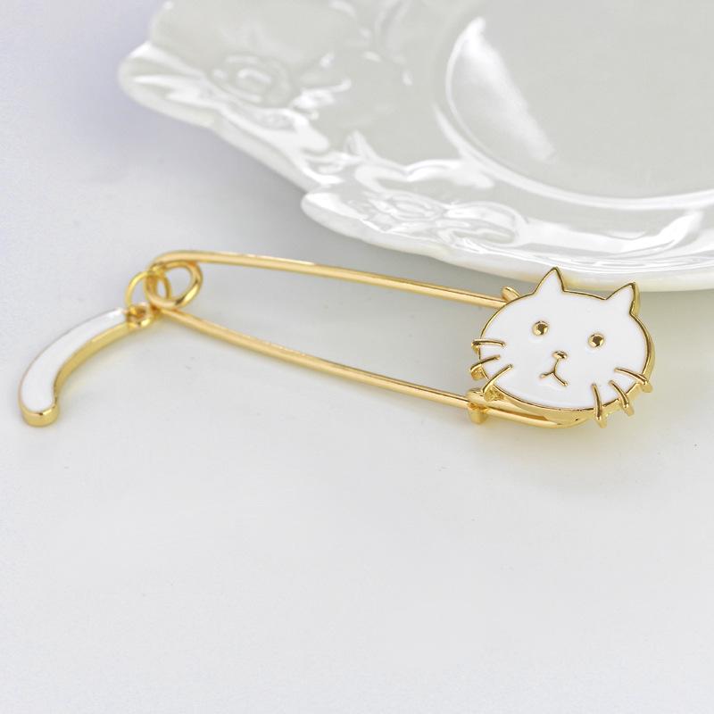 Mode Design Tröpfelöl Süße Katze Wedelt mit dem Schwanz Tier Brosche Zubehör Brosche Pin