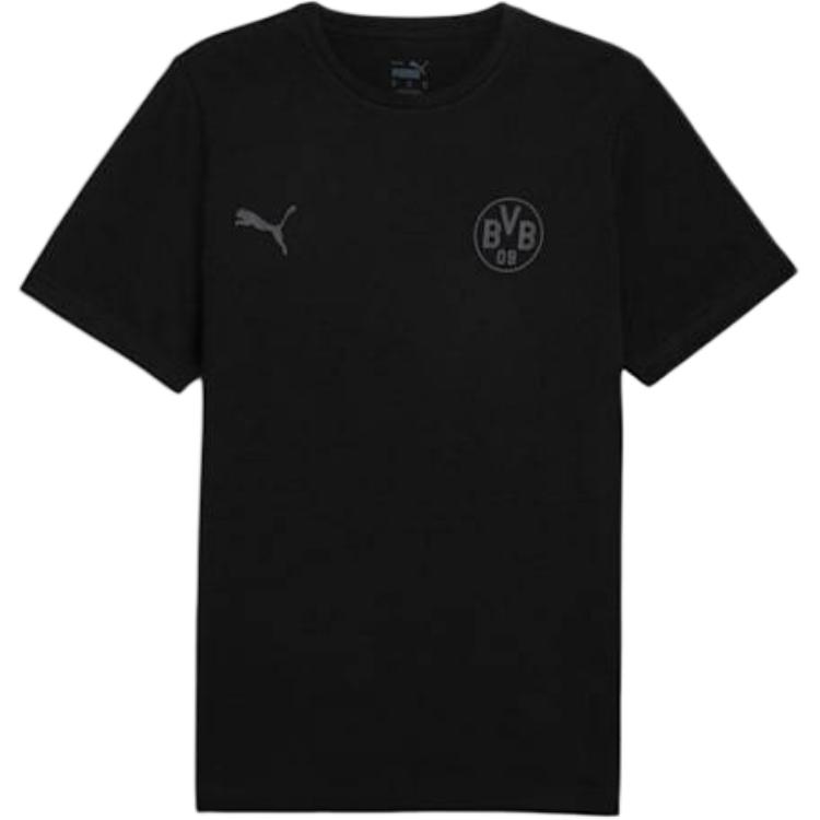 PUMA Borussia Dortmund T Shirt Men s Black Shadow Gray 775993-10 L