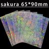 50Pcs Heart Shape Rainbow Star Foil Card Sleeves Top Loading Protector For Board Games Collectible Cards Pos  Tarot