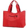 Silver & Style Travel Bag, Nylon, Large Capacity, Lightweight, Foldable, Carry-On, Shoulder Bag (Red)