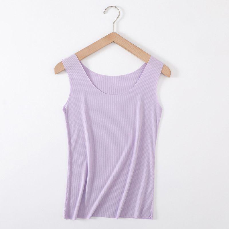 Women's Soft Seamless Ribbed Racer Back Stretch Tank Top For Yoga And Layering