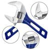 YWHWLX Adjustable Wide Adjustable Wrench, Vertical Type, for Pipes, Plumbing, and Faucet Work, 44mm Opening, Lightweight, and Multi-Function, for Repa
