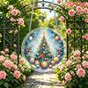 2D Flat, 1set/83pcs 18.8cm Acrylic Jigsaw 2D Flat, 2D Flat Acrylic Sun Catcher Puzzle, 83pcs, Christmas Tree Themed Sun Catcher Puzzle, Home and Garde