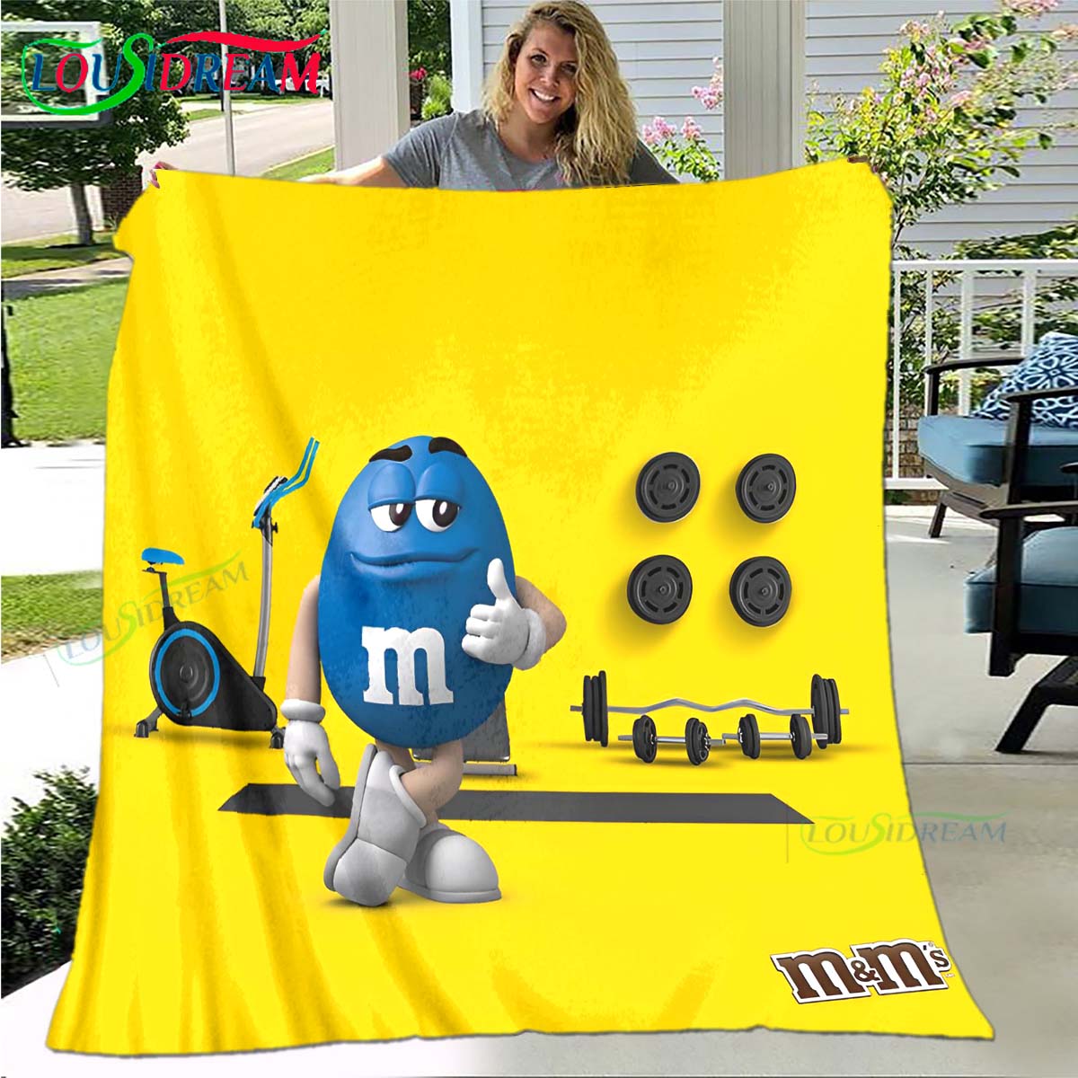

Модна Ковдра з Візерунком Логотипу Шоколаду M&M Зірка Фланелева Тонка Ковдра Портативна для Дому Подорожей Офісу Перерви на Обід Подарунок 100x150cm