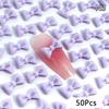 50Pcs Ribbon Resin Bow Nail Charm Parts 3D  Nail Art Decoration Accessories Supplies For Diy Korean Manicure Design