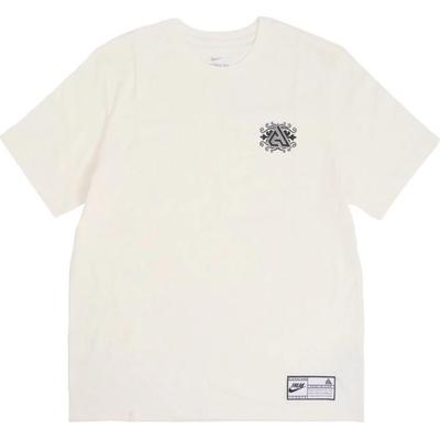 Geometric Print Basketball Round Neck Short Sleeve T-Shirt Men Tops White DR7634-133