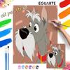 Oil Paint Hand Painting Kit Lady and the Tramp Jock Dog Decoration Classic Style Home Decor Artistic Wall Hanging Craft Gift