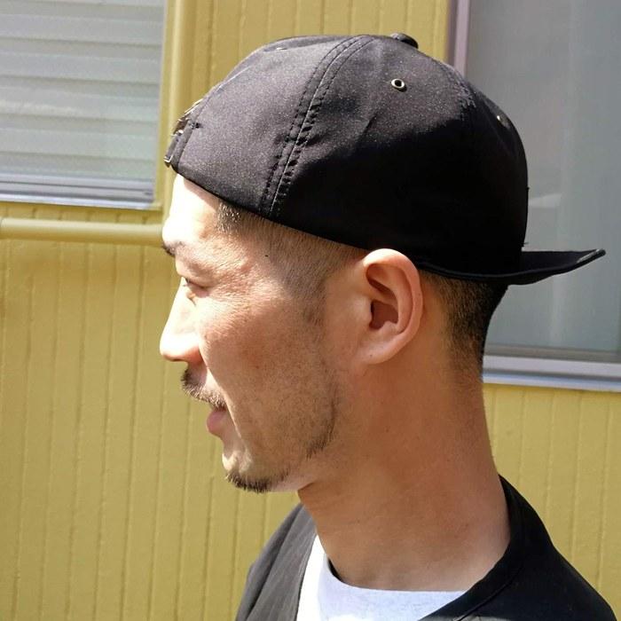 [Basic Enchi] Post To Be Tag Duspo Cap Umpire Cap Short Brim Hat with Wire Big Size Black 62.0-64.0 Cm