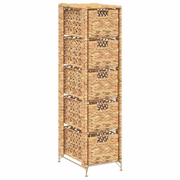 VidaXL Unité de rangement avec 5 paniers 25,5 x 37 x 100 cm Jacinthe d'eau