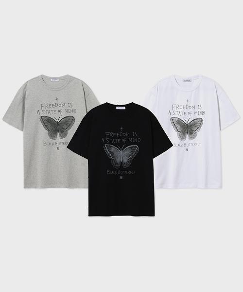 Mimdeowodeulobeu Black Butterfly T-Shirt_Black