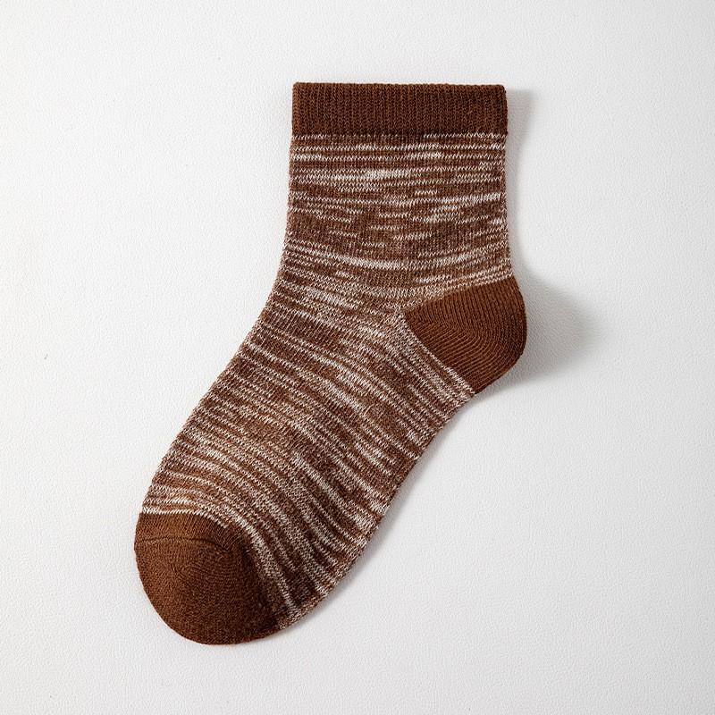 Kids Cotton Mid-Calf Socks Breathable Absorbent Anti-Odor School Home Indoor Use In 10 Colors
