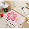 Flower Shaped Bath Mat Bathroom Super Absorbent Foot Mats Non-Slip Quick Dry Shower Pad Toilet Carpet Doormat Washable
