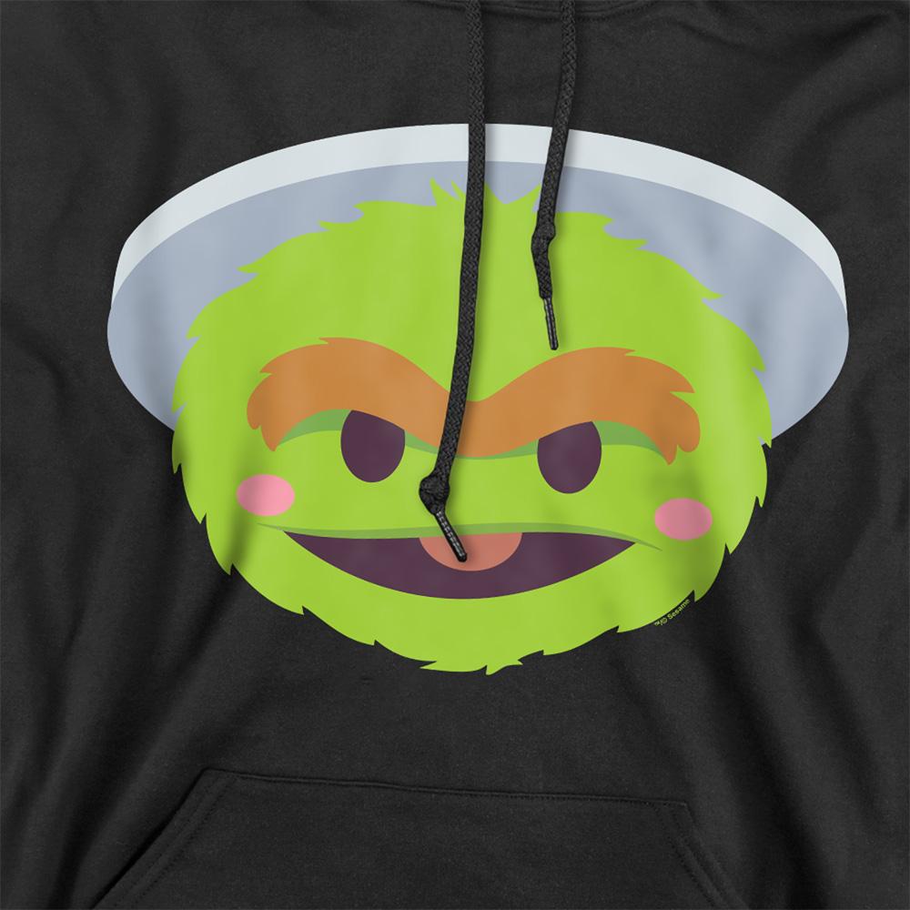 Sesame Street Unisex Adult Oscar The Grouch Kawaii Face Hoodie