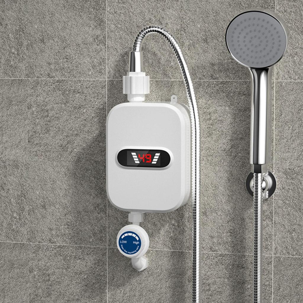 Eu Type 3500W Hot Water Heater Shower Instant Shower Heating Kit Electric Hot Water Heating Set For Bathroom Shower Room