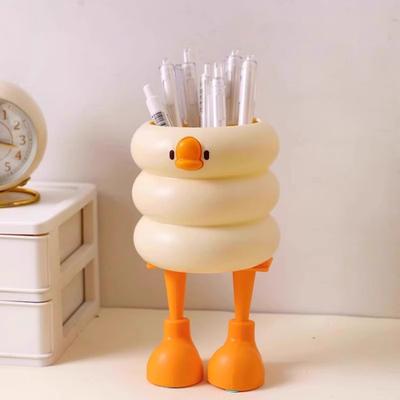 Yousheng Pen Holder Cartoon Style Ice Cream Duck Shape Pen Organizer Large Capacity Office School Stationery Supplies
