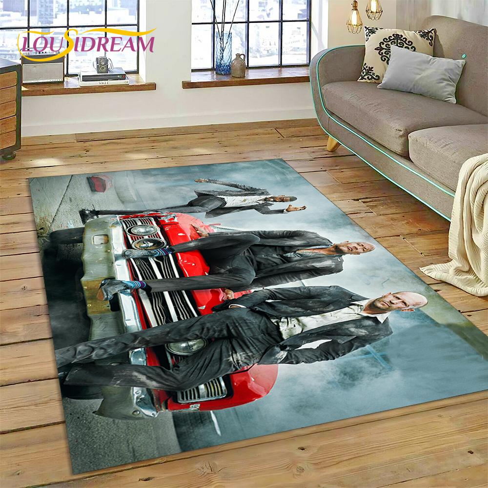 Alfombra para el Suelo más Reciente de la Película Fast & Furious X 10 Vin Diesel para Sala de Estar, Dormitorio, Decoración del Hogar, Decoración Antideslizante para Sofá, Felpudo