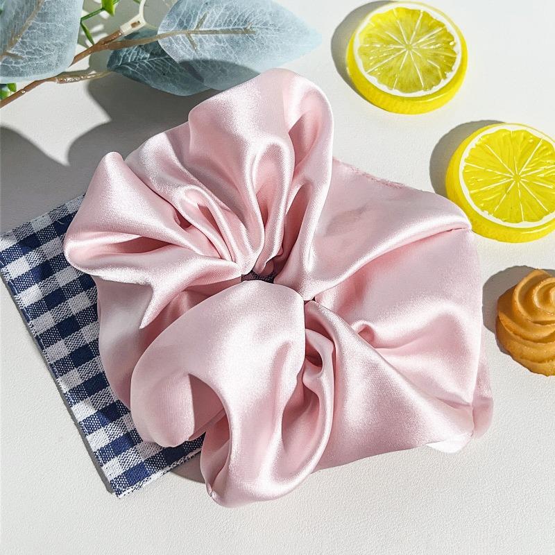 New Large-sized Fabric Hair Band and Hair AccessoryFeaturing Retro Floral and Diamond-encrusted Ponytail Hair Ties