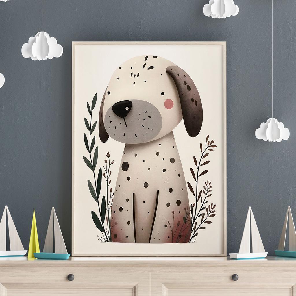 Plakat plakaty dla dzieci pies ilustracja