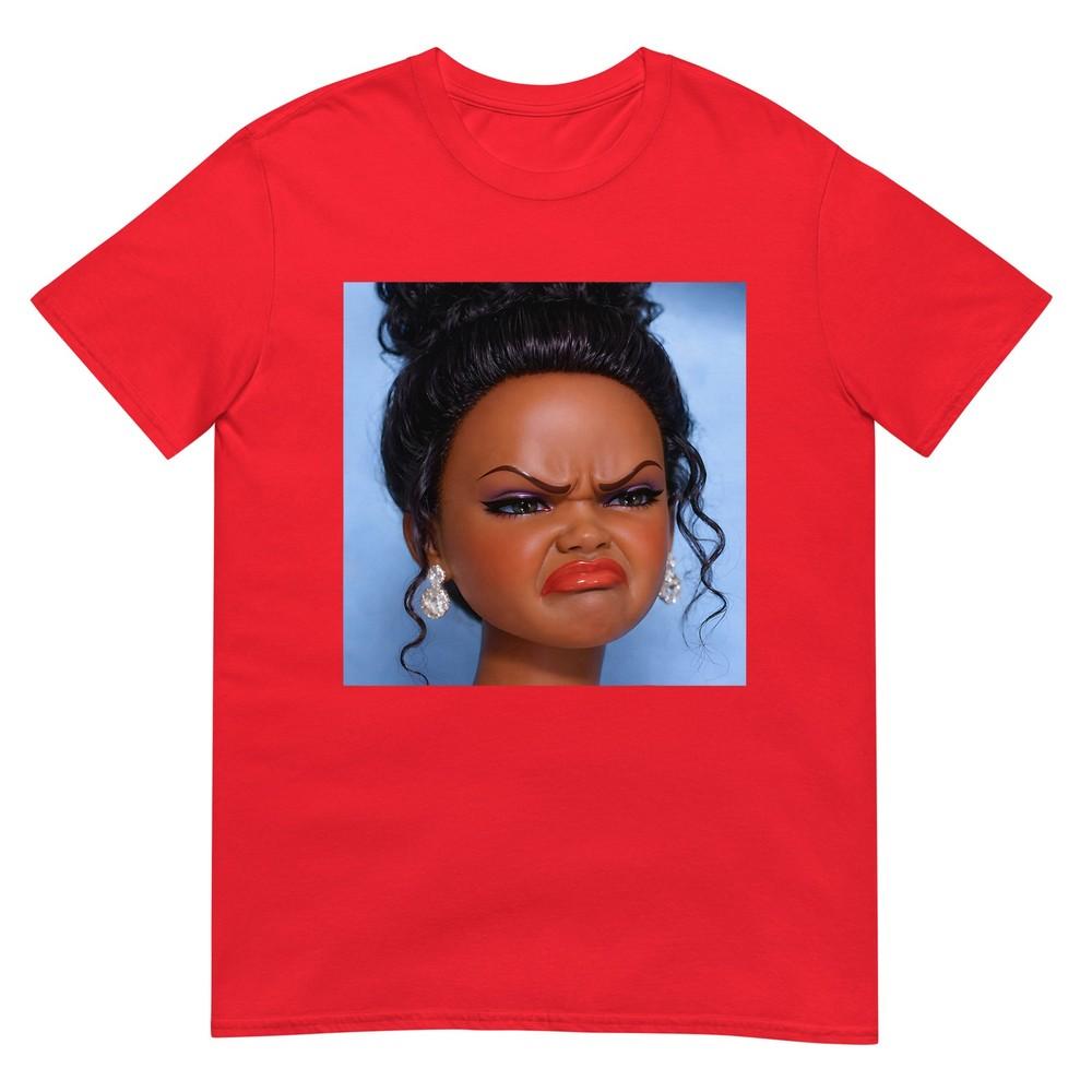 Angry Disgusted Black Doll Face Meme Tshirt S