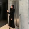 Spring and Autumn Korean Version of Trendy Comfortable Fit and Thin Medium and Long Long-sleeved Straight Dress
