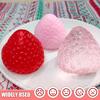 Zestaw 3 dużych zabawek Taba Squishies w kształcie truskawki, słodkie zabawki do ściskania w kształcie truskawek, ulepszone zabawki owocowe łagodzące stres