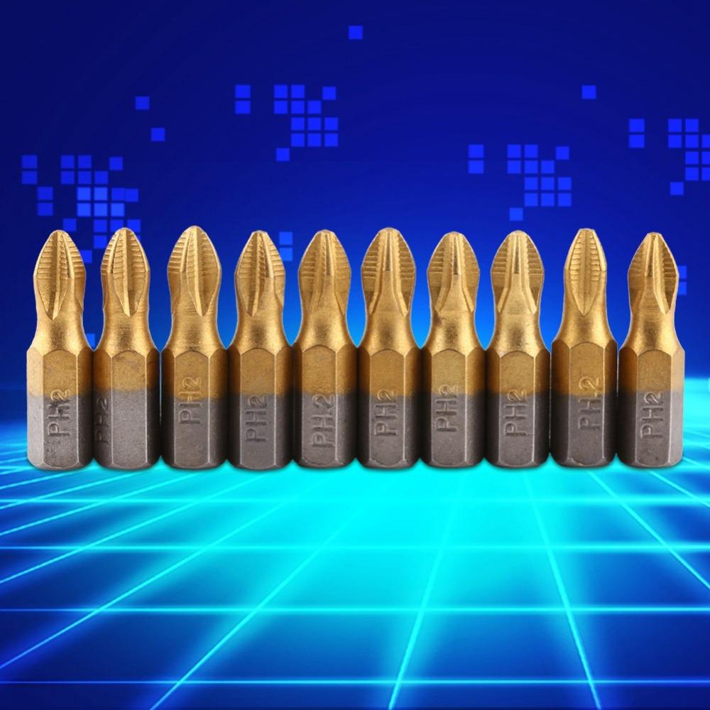 10 pcs PH2 (Tip Size) Magnetic Screwdriver Bits Set  Electric Screwdriver and Impact Drill