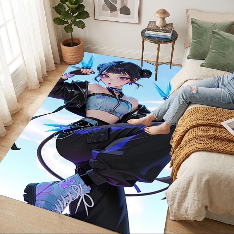 Cyberpunk Warrior Living Room Non-Slip Area Rug Soft Carpet for Bedroom Game Playroom Sofa Office Home Decor Doormat Christmas Gift C9211293