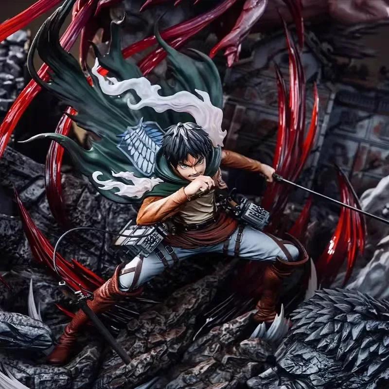 Attack on Titan Anime Mystery Box Shingeki no Kyojin Collectible Figurines Set Eren Ackerman Mikasa Levi Desktop Decor Action