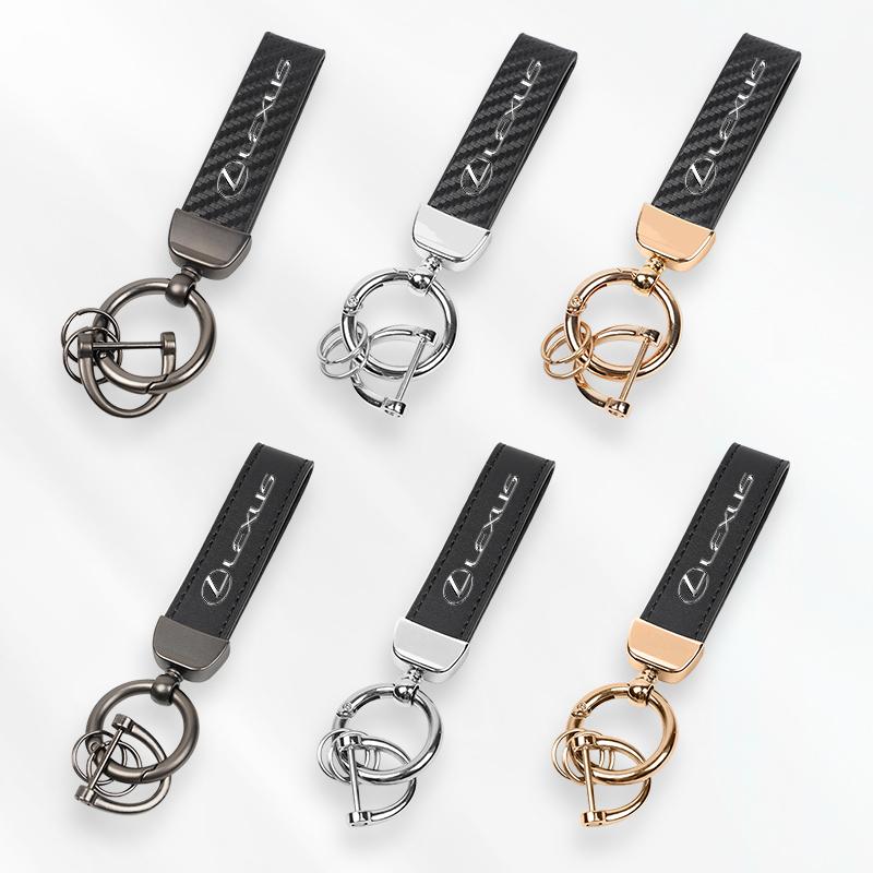 Car Key Chain Rings Leather Emblem Keychain Auto Keyring For Lexus FSPORT GS GX IS LS LX CT LC RC LBX NX RX 350h 450h ES UX 300e