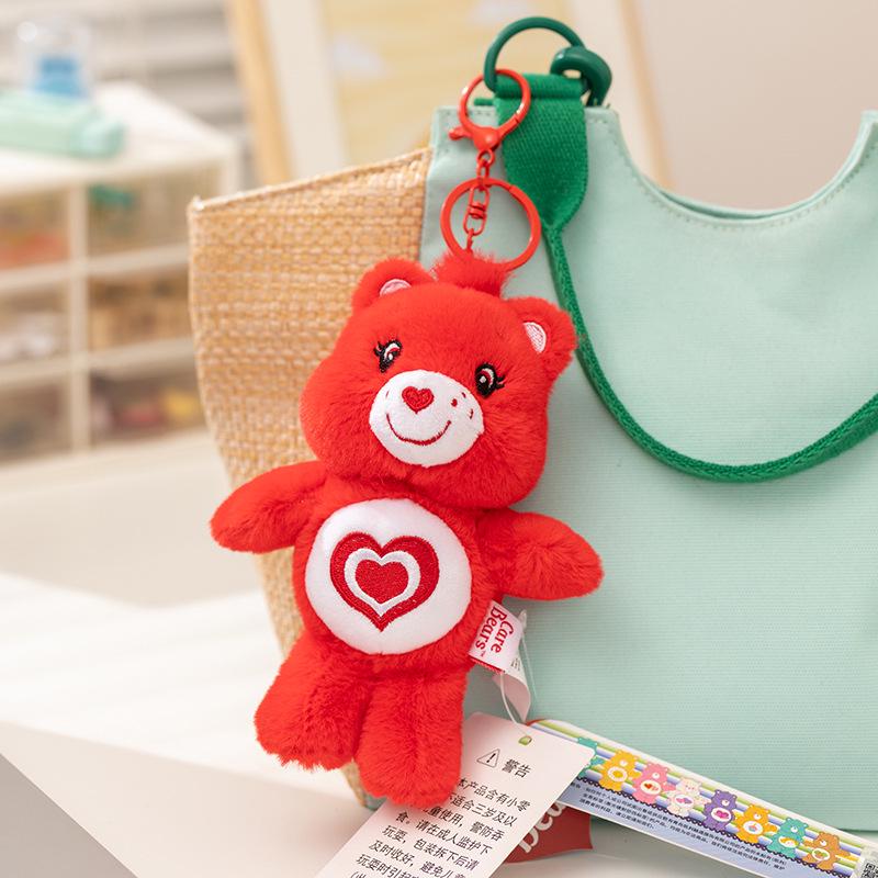 Care Bears Heart Bear Squeaky Pendant Keychain Plush Toy Bag Charm Officially Licensed