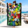 Colorful Dream Island Collage Beach Towel, Microfiber Beach Towel, Perfect For Pool, Beach, Travel, Home Decor Beach Party Fan gifts