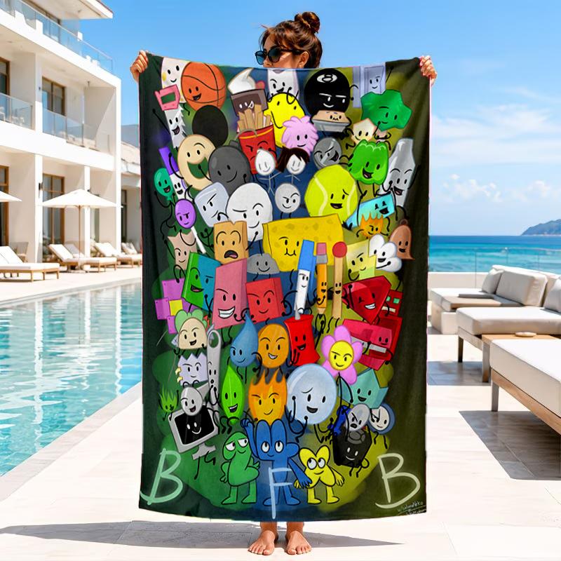 Colorful Dream Island Collage Beach Towel, Microfiber Beach Towel, Perfect For Pool, Beach, Travel, Home Decor Beach Party Fan gifts